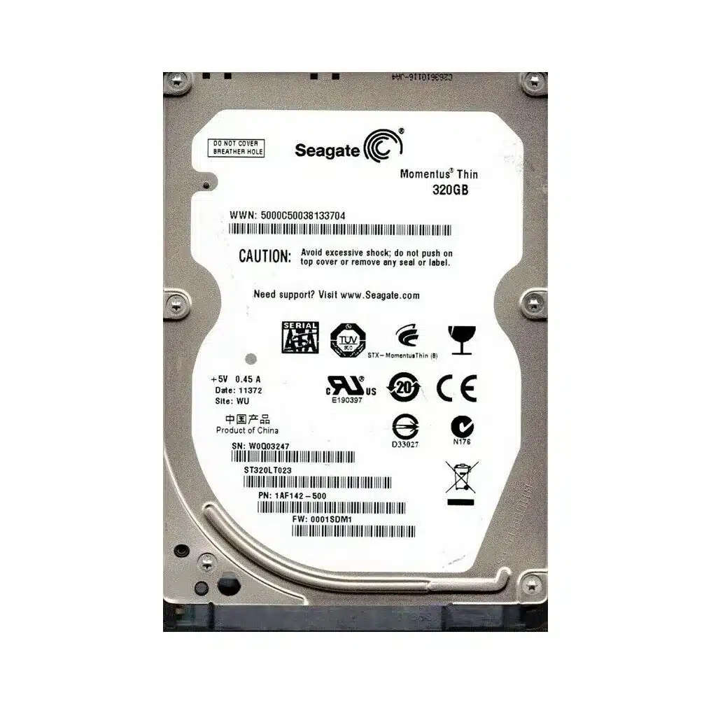 320GB Seagate Momentus 7mm 2.5" SATA 7200rpm 16MB Notebook HDD
