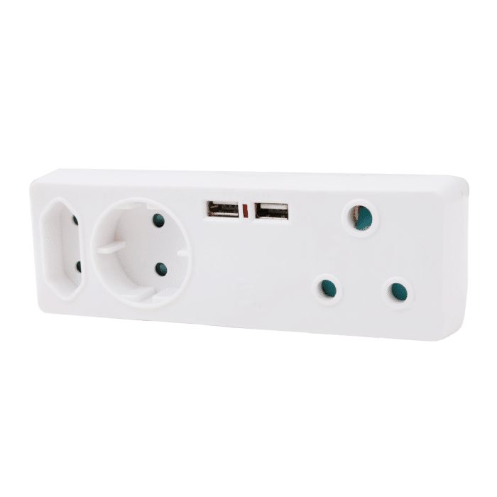 Ellies 3 Way Adaptor With Dual USB's
