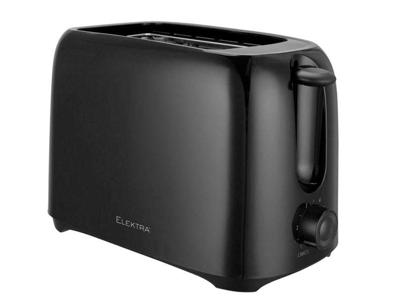 ELEKTRA - BASIC 700W 2 SLICE TOASTER BLACK