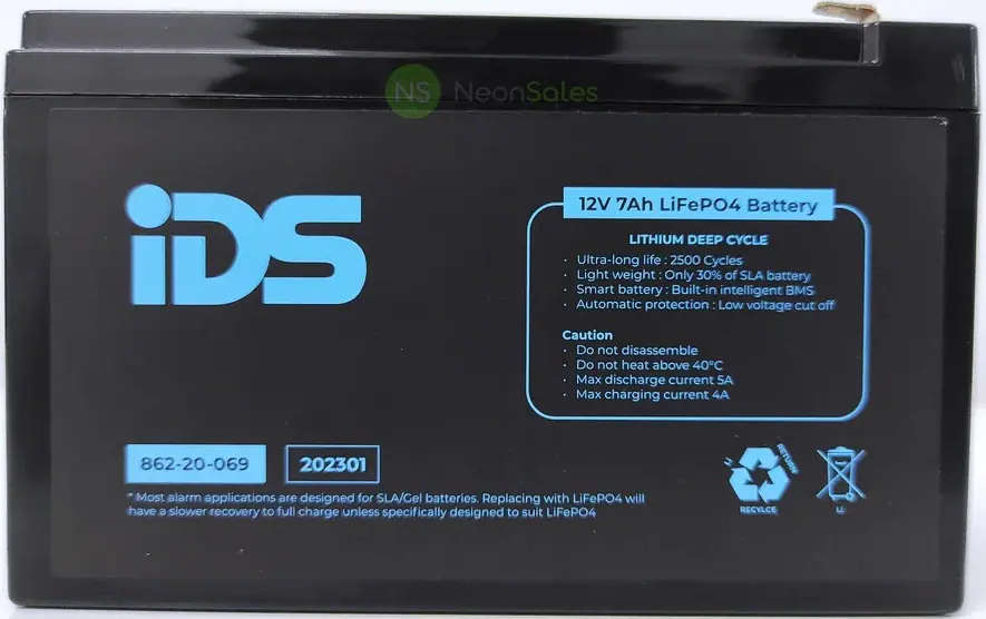 IDS Battery - 7A/H Lithium 12V