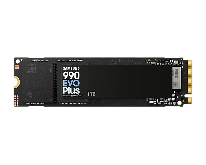 Samsung 990 Evo Plus 1 TB NVMe SSD - Read Speed up to 7250 MB/s  Write