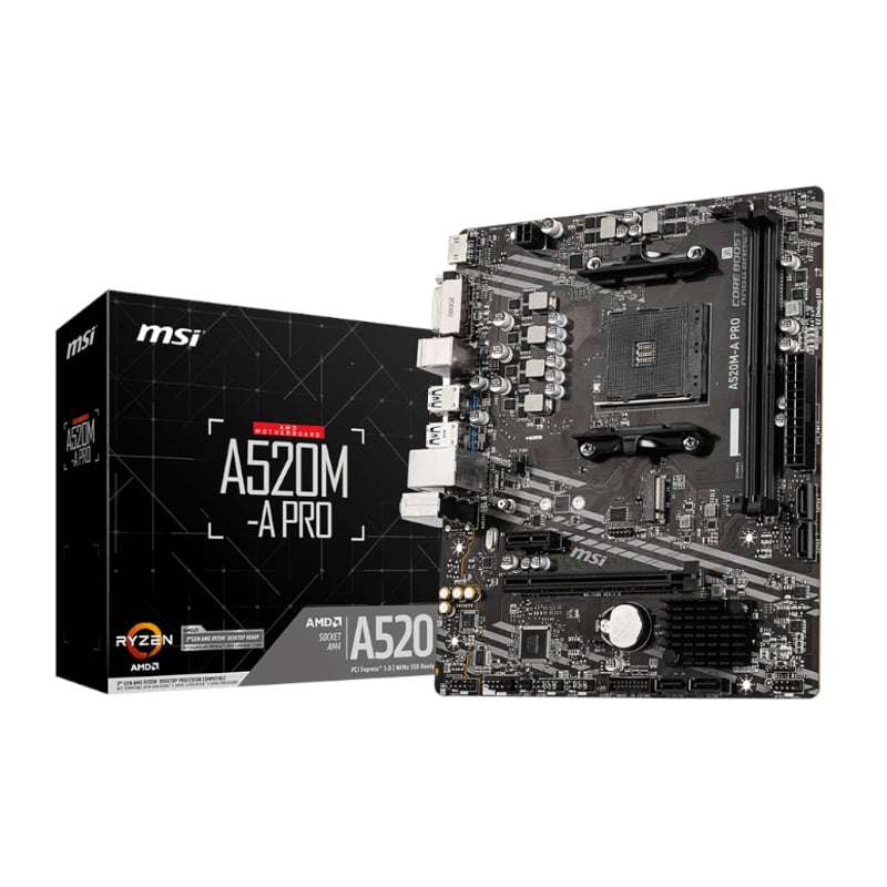MSI A520M-A PRO AM4 AMD MATX Gaming Motherboard