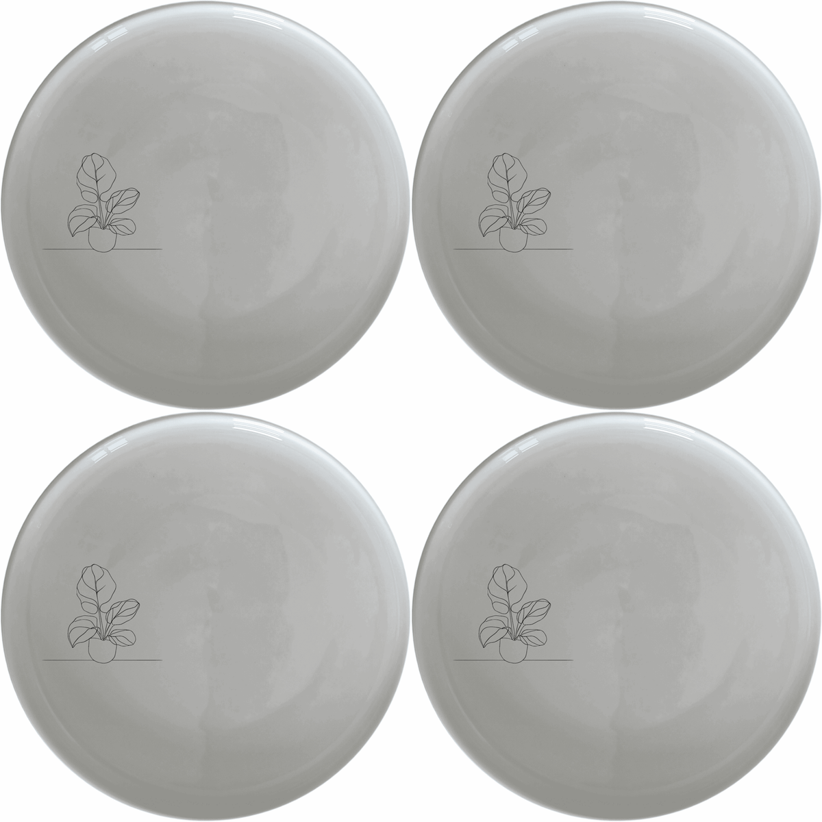 Orbifolia Leaf Dinner Plate Set of 4 - Range 2