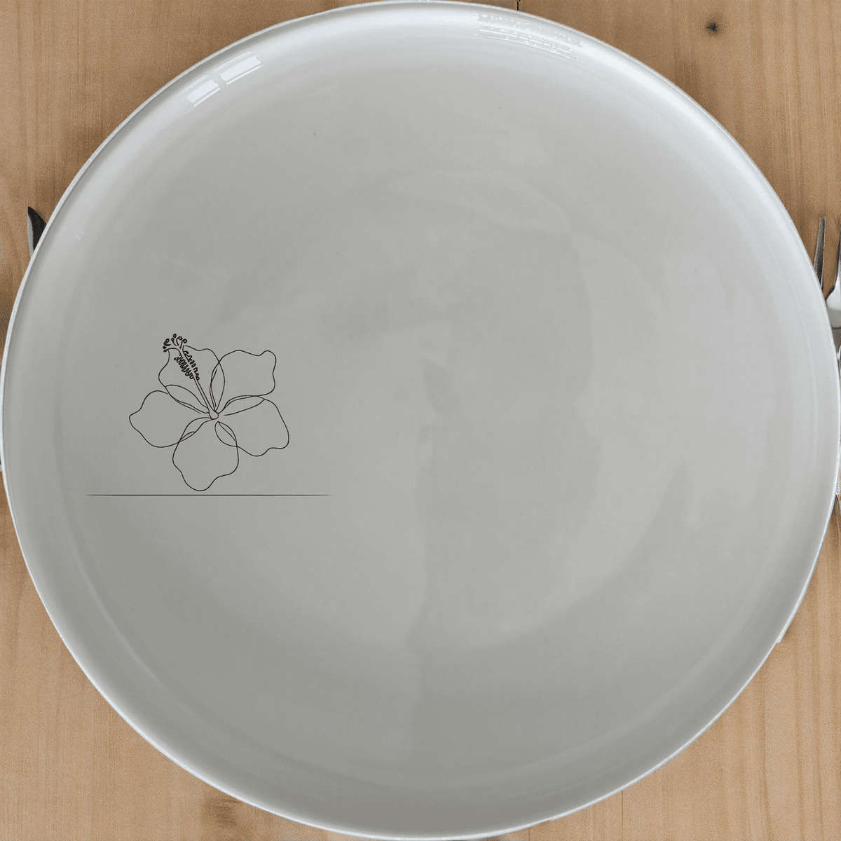Delicate Hibiscus Flower Side Plate Set of 4 - Range 1