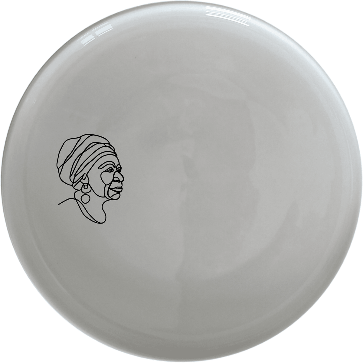 Face Old African Woman Dinner Plate Set of 4 - Range 2