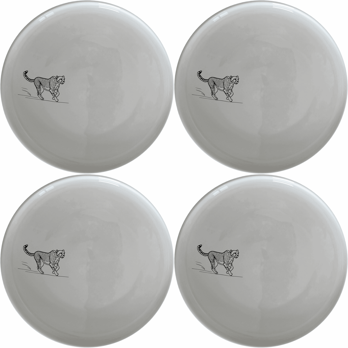 Kruger Park Running Cheeta Side Plate Set of 4 - Range 2