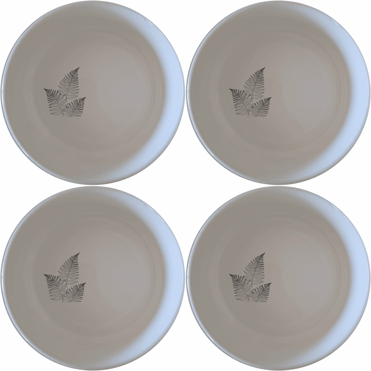 Layered Fern Fronds Maximalist Pattern Bowl Set of 4 - Range 1