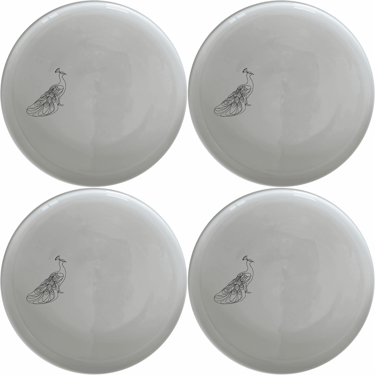Male Peacock Dinner Plate Set of 4 - Range 2