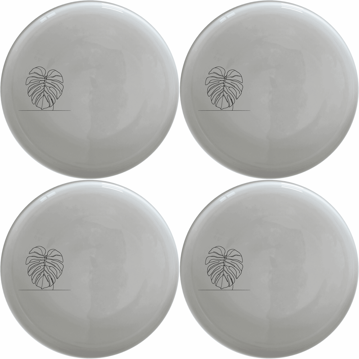 Monstera Deliciosa Side Plate Set of 4 - Range 2