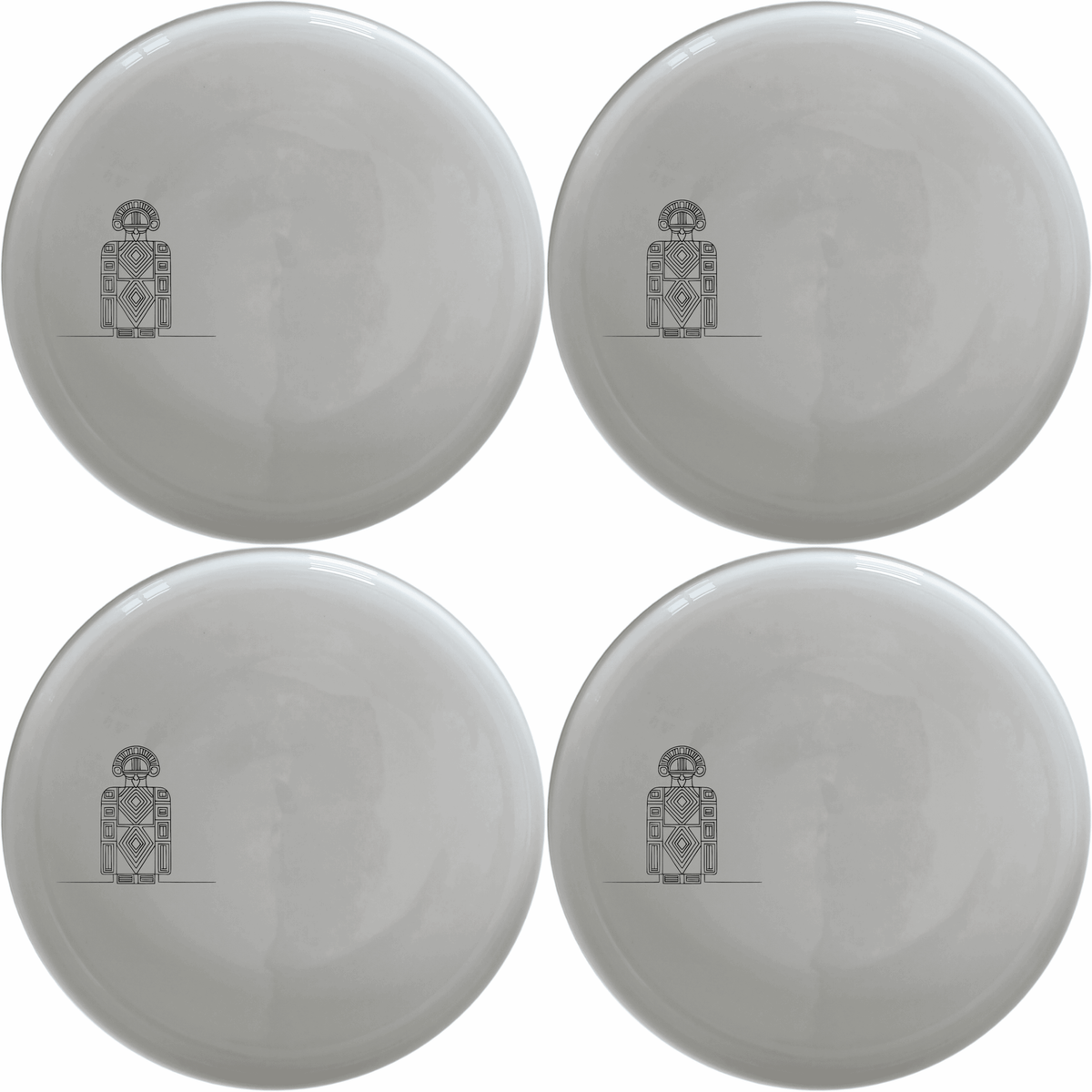 Ndebele Pattern Design Side Plate Set of 4 - Range 3