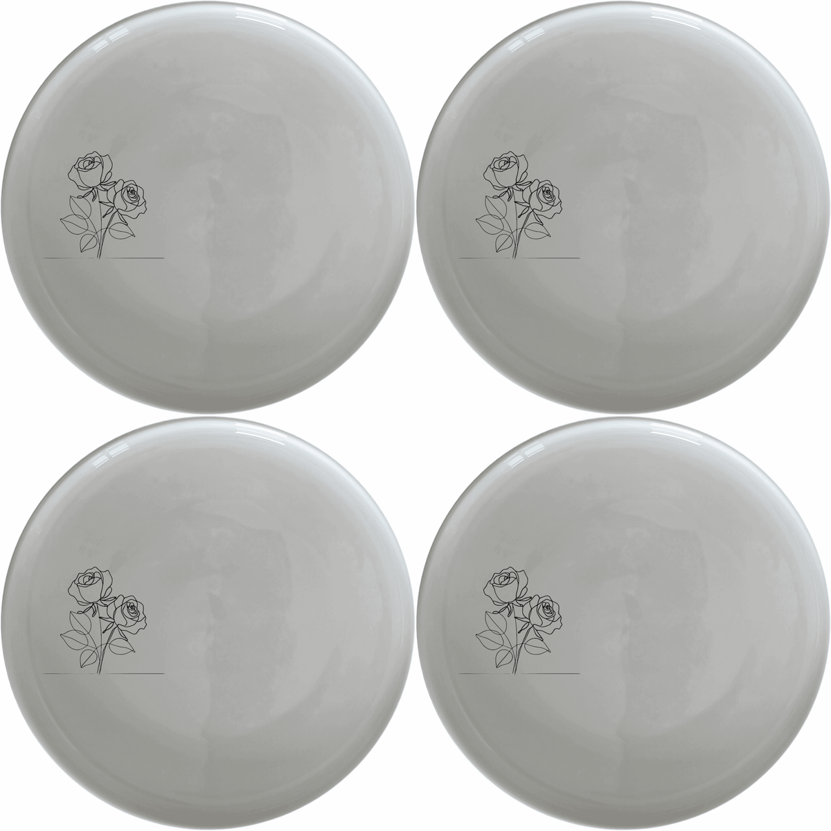 Delicate Roses Side Plate Set of 4 - Range 2