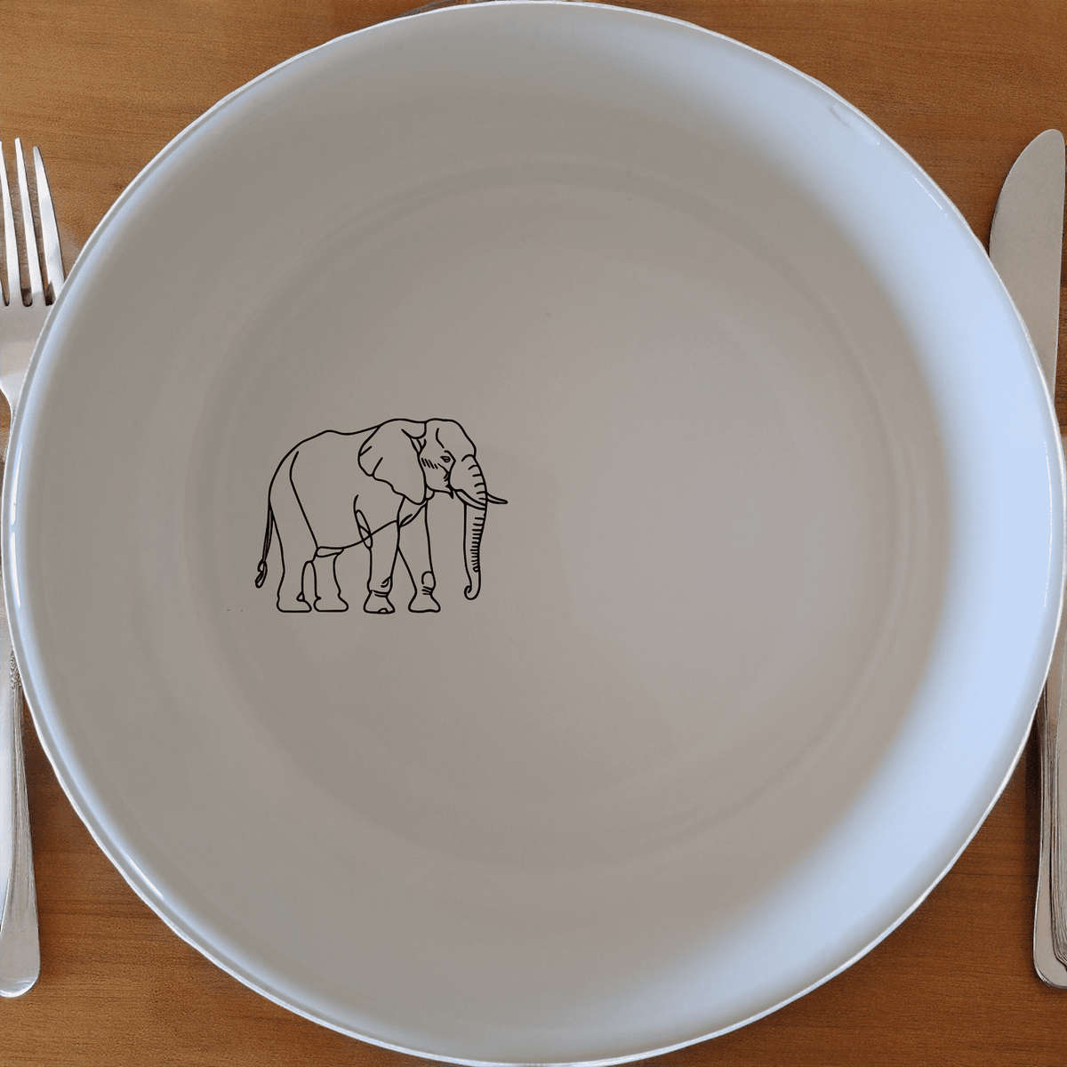 Silhouette Big Five African Elephant Bowl Set of 4 - Range 1