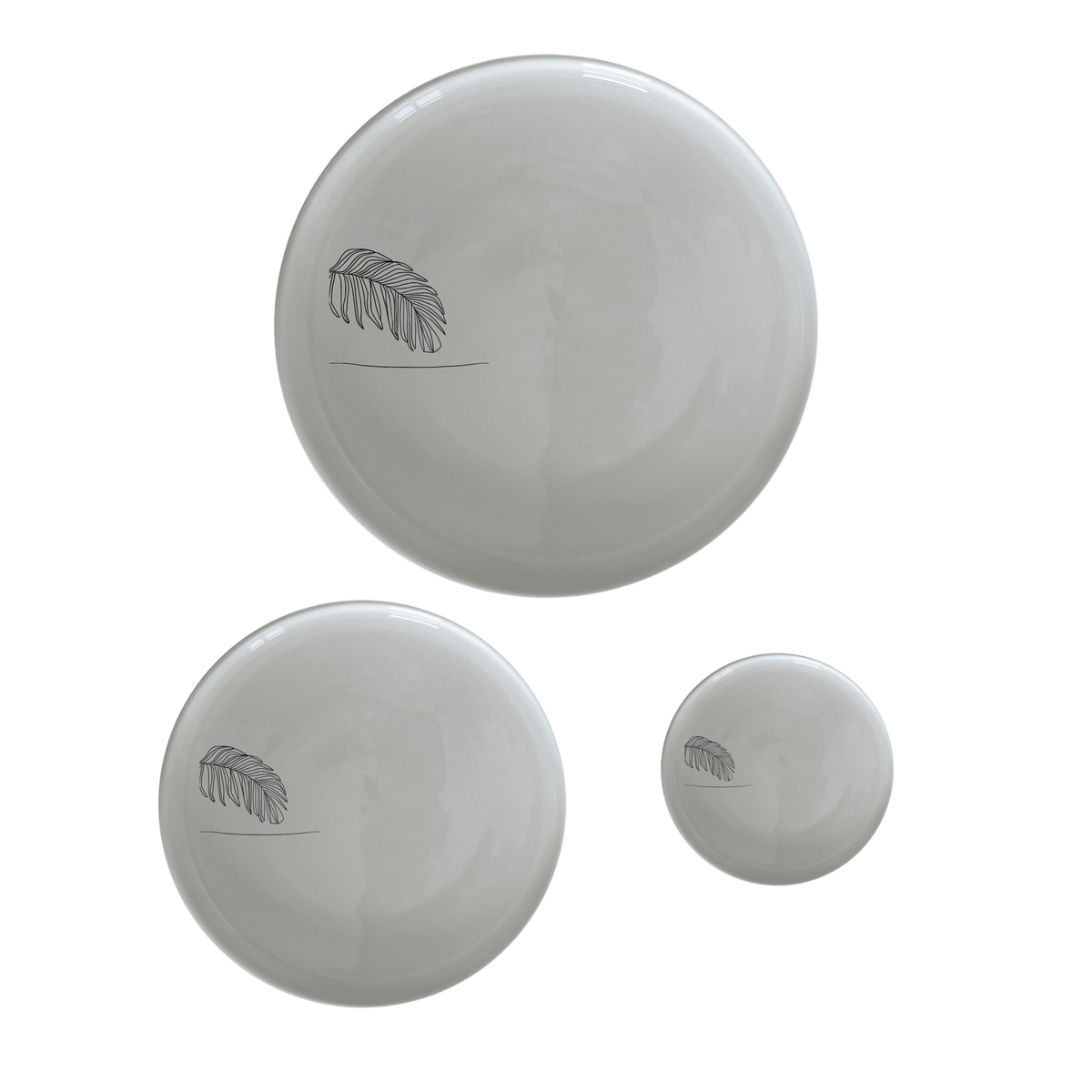 Tropical Palm Fronds Dinnerware Set of 12 - Range 2