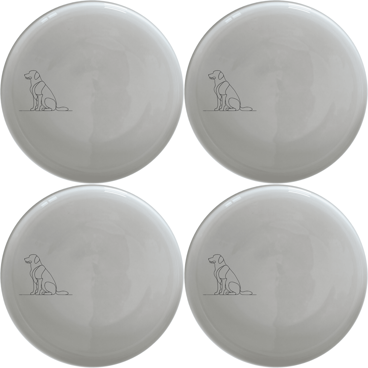 Dog Breeds Side Plate Set of 4 - Range 2