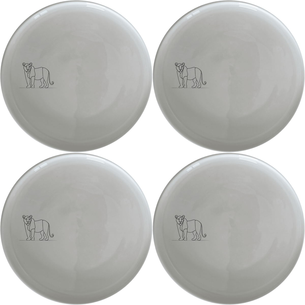 Safari Animals Side Plate Set of 4 - Range 2