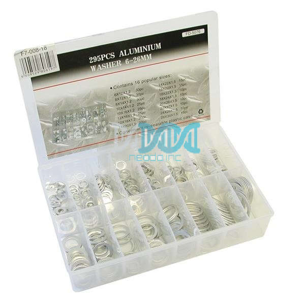 Assorted Aluminium Washers 6-26mm 295 Piece