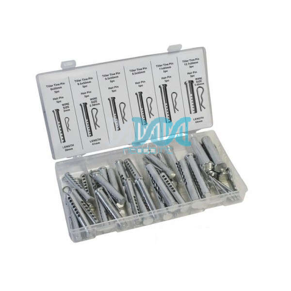 Assorted Clevis & Cotter Pin Set 56 Piece