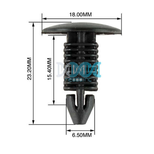 Panel Clips 6.5mm  - 50 Pieces