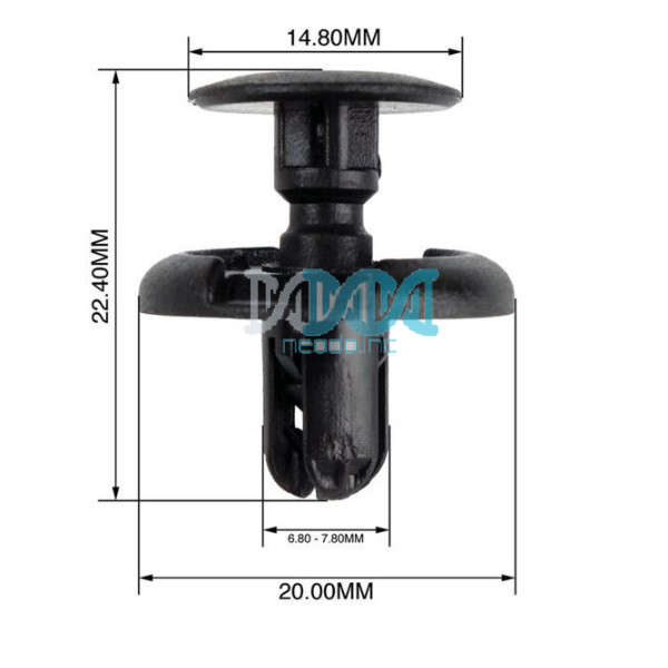 Panel Clips 6.8-7.8mm Set  - 50 Pieces