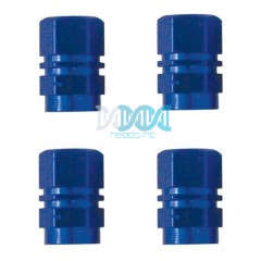 Valve Cap Set 4 Piece Blister Blue