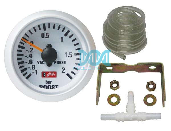 2 Boost Gauge Silver White