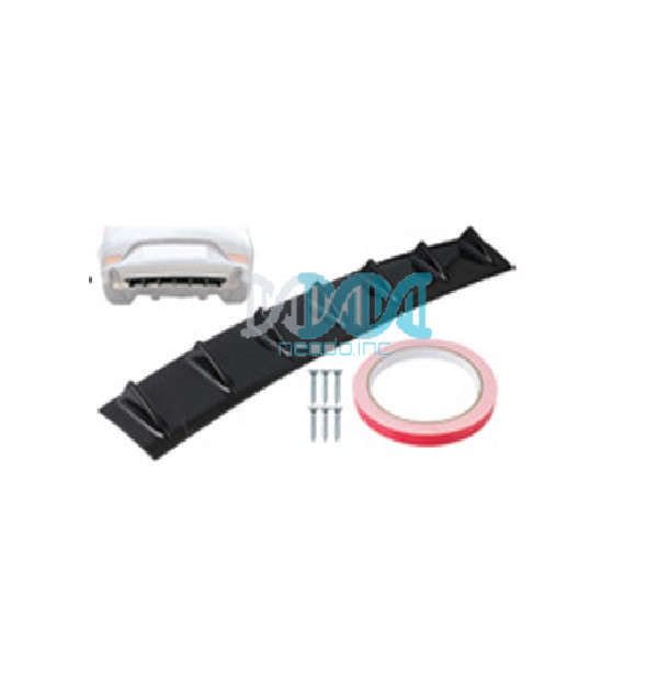 Rear Lower Bumper Lip Spoiler 7Fins 855mm Black Universal