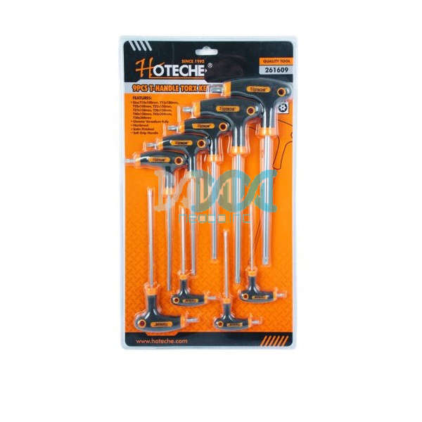 Hoteche 9 Piece T-Handle Torx Key Set