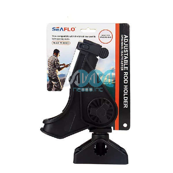 Rod Holder Plastic Black Adjustable