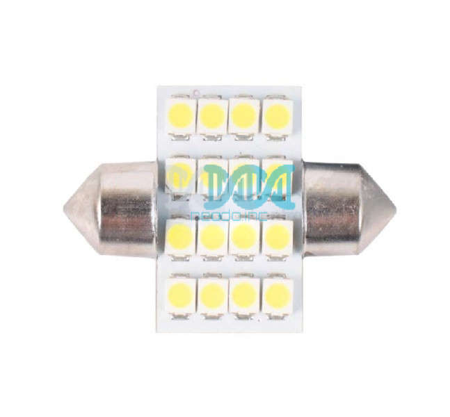 Led Globe Festoon 12-24V - 10 x 31 mm -Led Chip 4014 Base SV8.5