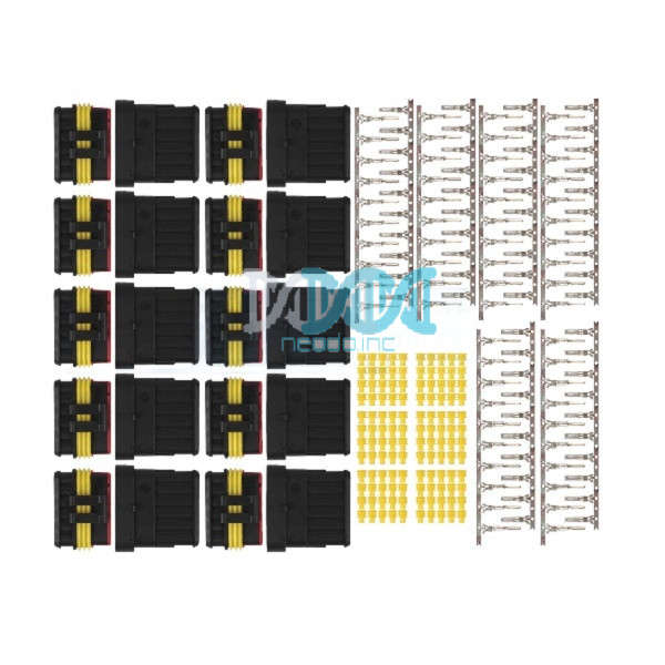Weatherproof Terminal Connector Set - 6 Way With Male and Female Blocks in Polybag  - 1.5mm Cable...