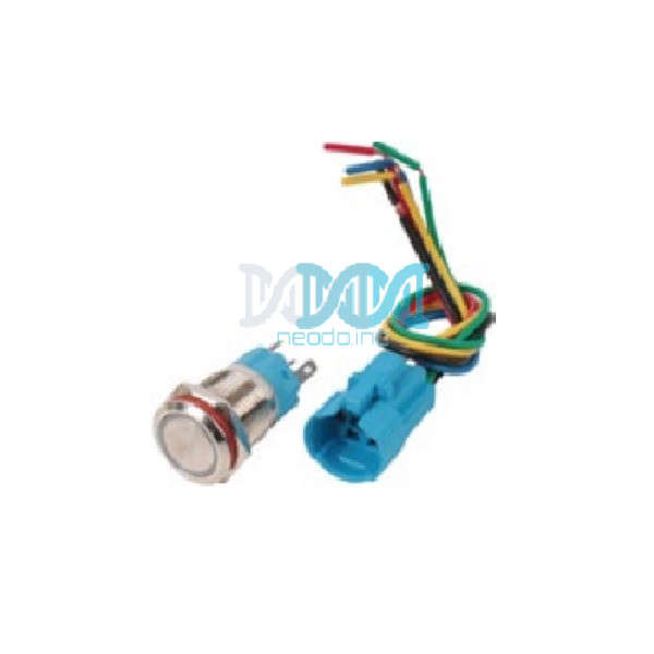 12V Metal Starter Switch (Amber) With Plug 5Amp