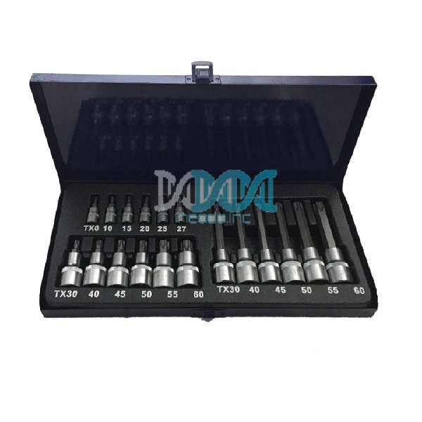 Torx Bit Set 18 Pieces 1/4  and  1/2 Drive