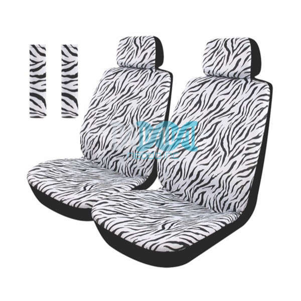 Car Seat Covers Covers Front Set Black and White
