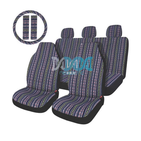 Car Seat Covers Covers Purple Multi-Color Stripe