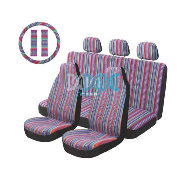 Car Seat Covers Covers Pink Multi-Color Stripe