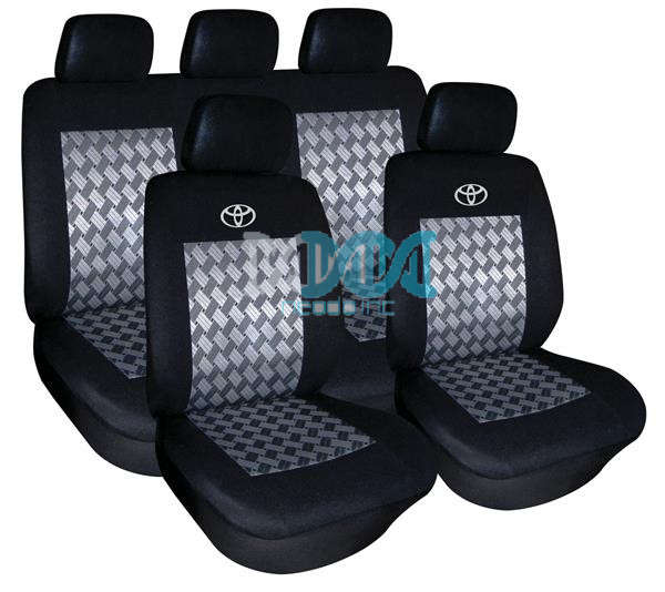 SEAT COVER 9PC BLACK TOYOTA