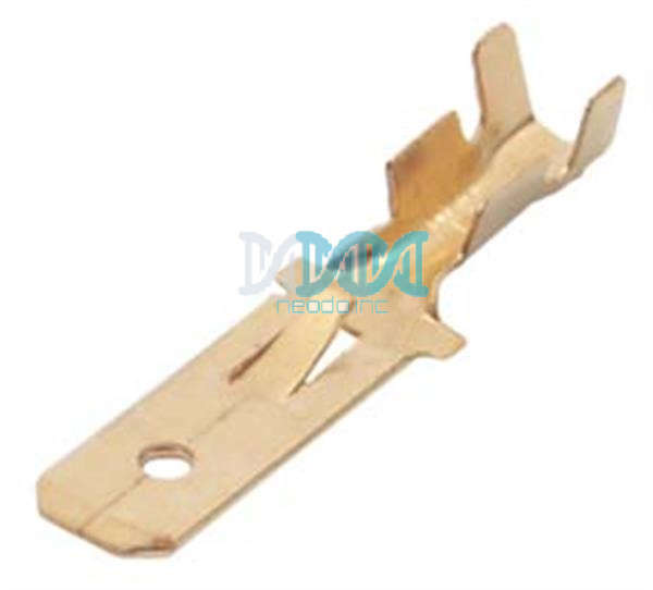 Brass Male Socket Terminal 6 3mm - 100 Pieces