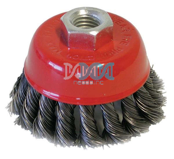 Cup Brush Knotted 75mm M14X2