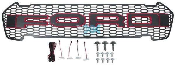 GRILLE WITH BLACK LET.WITH LED RANGER 2015-