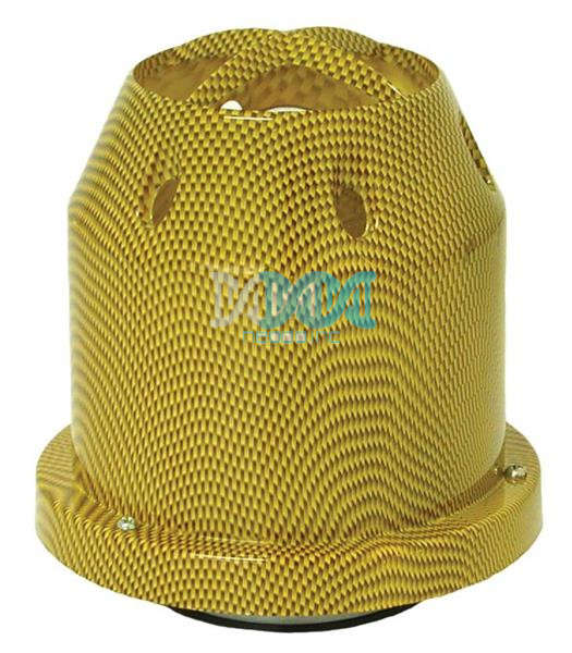 Air Filter With Shield Solid Carbon/Yellow