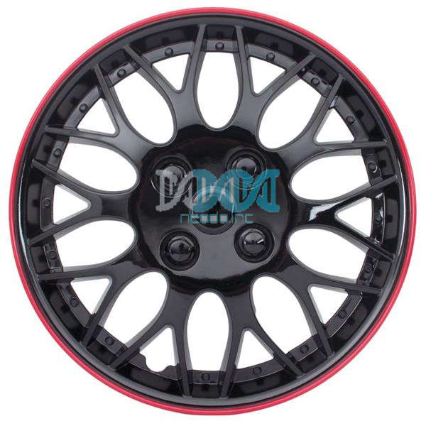 14 Inch Wheel Cover Ice Black/Red Rim