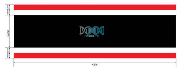 Racing Strips Black/Red 20cmx4.5M