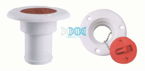 Fuel Deck Cap 40mm White With Red Cap