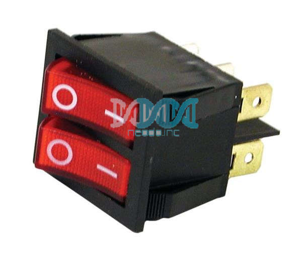 Rocker Switch Double Red