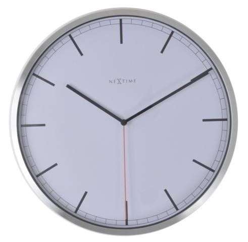 Nextime Aluminium Stripe Company 35cm Round Wall Clock- Display Item