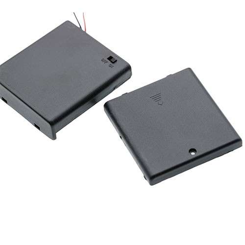 4xAA Battery Box with on/off switch