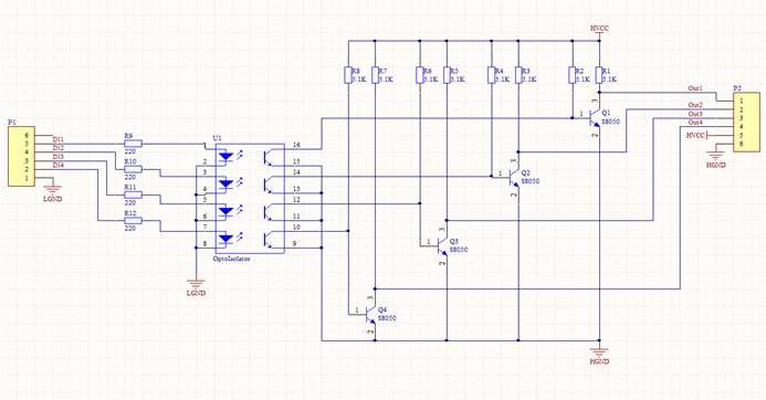 4-Channel Optocoupler Isolation Module