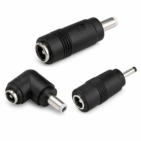 DC Barrel Adapter Kit  3pc Power Connector Set
