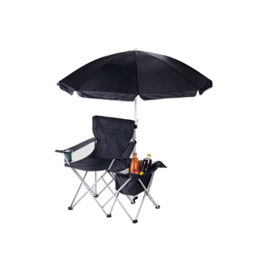 Camping Chair with Umbrella and Cooler
