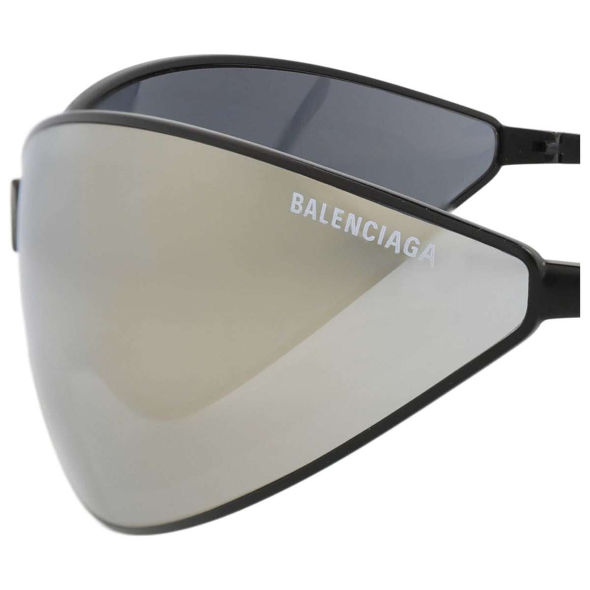 Balenciaga Unisex    Black  Shield  Sunglasses